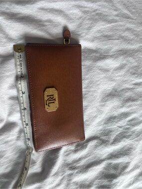 Lauren Ralph Lauren Crosshatch Leather Slim Snapped-Closure Wallet